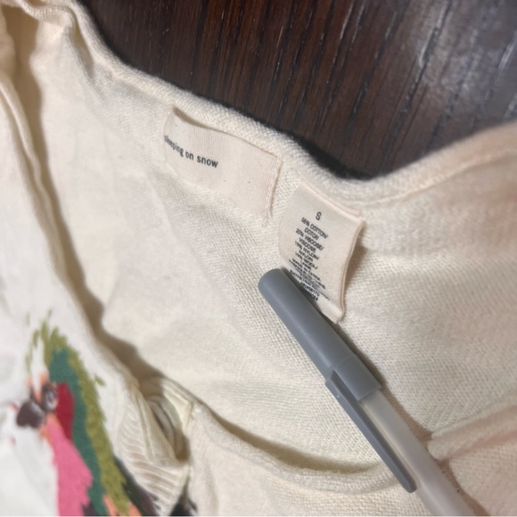 Anthropologie, Sleeping On Snow: Embroidery Short Sleeve Pionus Bird Cardigan—S - Picture 3 of 7